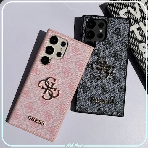 قاب چرمی GUESS صورتی