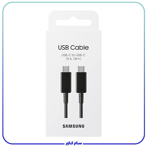 کابل سوپر فست دو سر تایپ سی اصلی 5آمپر 1.8 متر